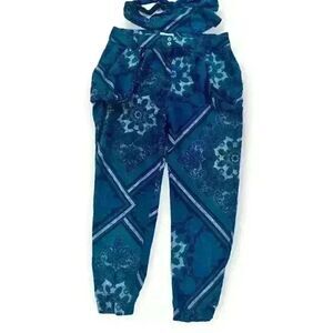 Promod Dress Pants, Blue White Flower, Size: 8